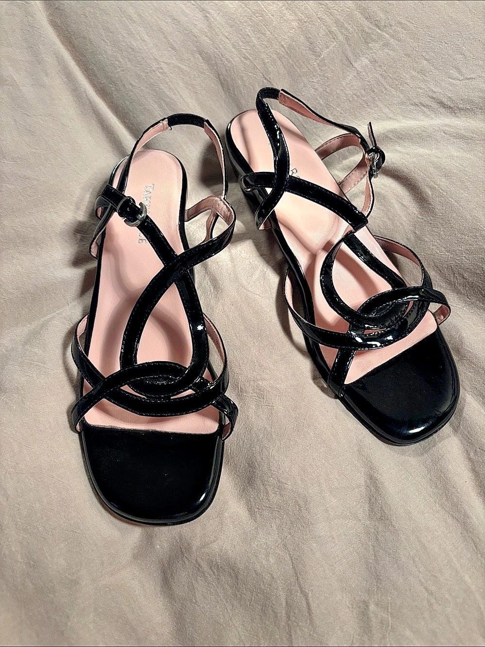 Taryn Rose Black Strappy Heels